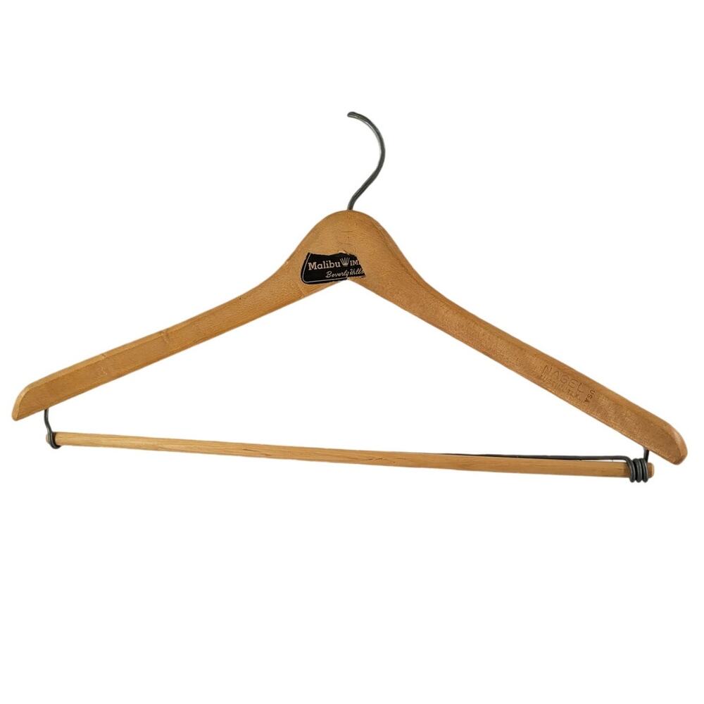 Heritage Mens Closet Malibu Imperial Wooden Hanger Texas Made‎ Relic Cottagecore